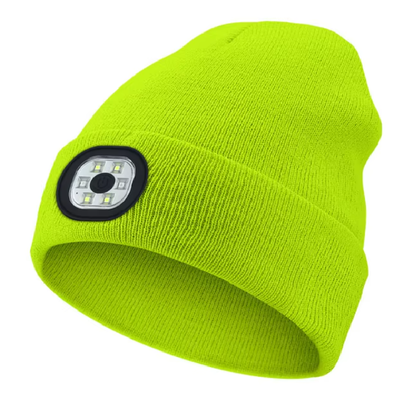 Bonnet LED Rechargeable USB - Bonnet Chaud Avec Lampe Frontale Intégrée Pour Sport Et Activités Nocturnes