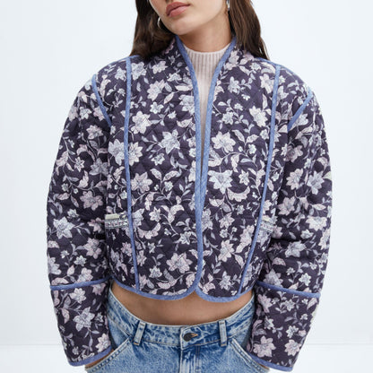 Veste Réversible avec Imprimé Ethnique et Floral - Élégance et Polyvalence