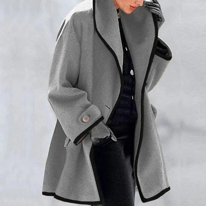 SARA™ - Manteau en Laine et Polaire Élégant pour Femme - Veste Chaude Double Boutonnage - Style Hiver Chic