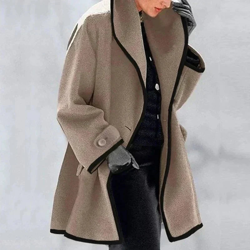 SARA™ - Manteau en Laine et Polaire Élégant pour Femme - Veste Chaude Double Boutonnage - Style Hiver Chic