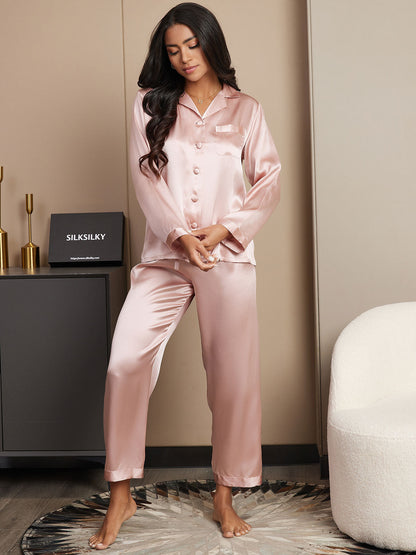 Ensemble Pyjama Femme en Soie Pure avec Boutons