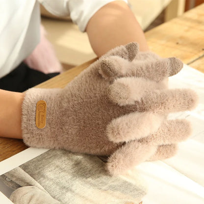 Gants Tactiles en Laine et Cachemire - Gants d'Hiver Chauds pour Écran Tactile - Accessoire Femme Élégant