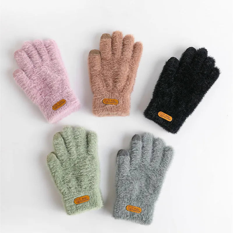 Gants Tactiles en Laine et Cachemire - Gants d'Hiver Chauds pour Écran Tactile - Accessoire Femme Élégant