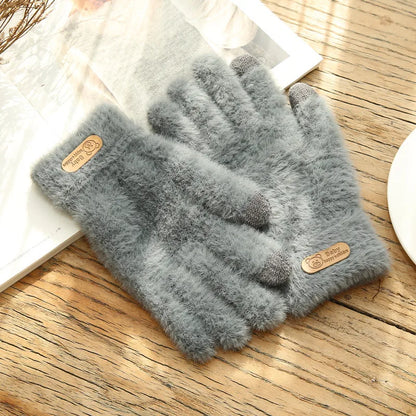 Gants Tactiles en Laine et Cachemire - Gants d'Hiver Chauds pour Écran Tactile - Accessoire Femme Élégant