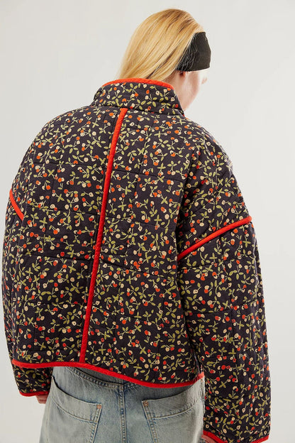 Veste en Coton à Imprimé Floral - Élégance et Confort pour Toutes les Occasions