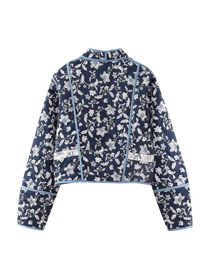 Veste Réversible avec Imprimé Ethnique et Floral - Élégance et Polyvalence