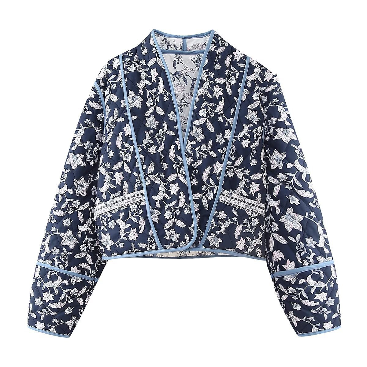 Veste Réversible avec Imprimé Ethnique et Floral - Élégance et Polyvalence