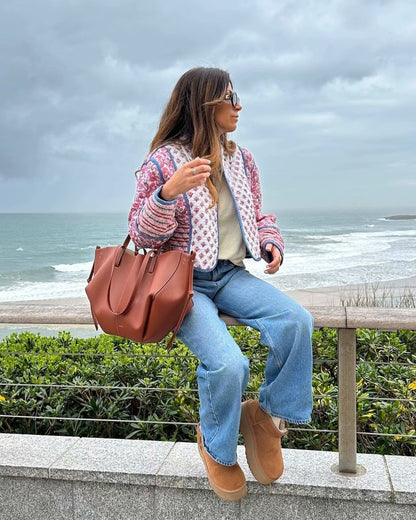 Veste à Imprimé Réversible - Élégante et Confortable pour Toutes les Occasions