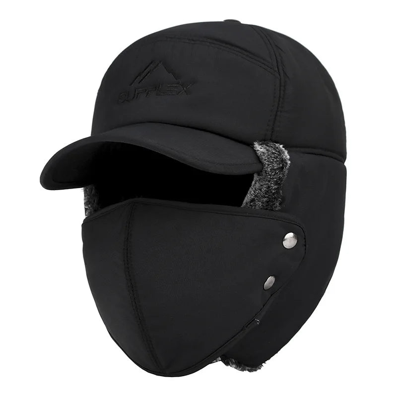 Bonnet d'Hiver avec Cache-Oreilles et Masque - Protection Intégrale Coupe-Vent pour Ski et Sports d'Hiver