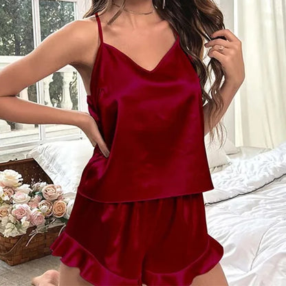 Ensemble de Pyjama Satin pour Femmes – Sexy et Confortable pour la Maison et les Occasions Spéciales