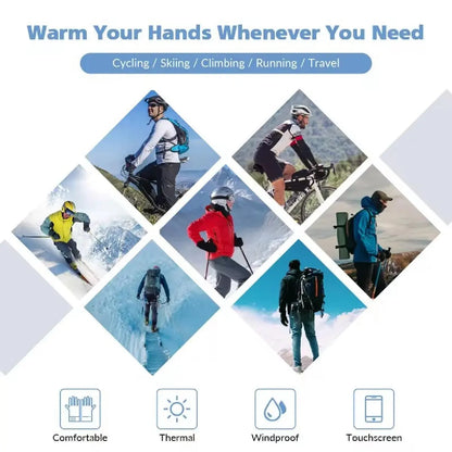 Gants Hiver Thermiques Tactiles - Gants Sport Imperméables pour Ski et Running - Protection Grand Froid