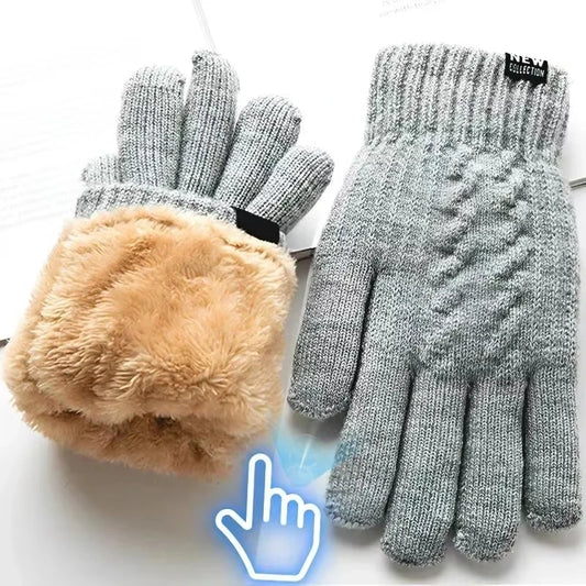 Gants Tactiles d'Hiver en Velours - Élégants Gants Chauds pour Écran Tactile - Accessoire Mode Femme