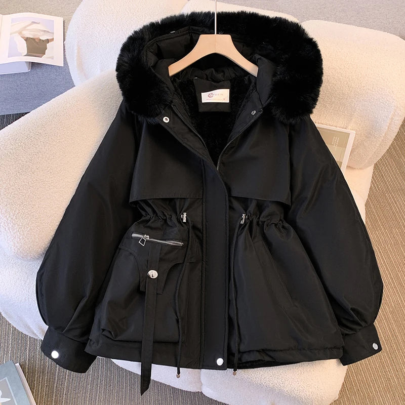 Doudoune CELINE - Veste Italienne à Capuche Hiver - Blouson Chaud Imperméable Femme