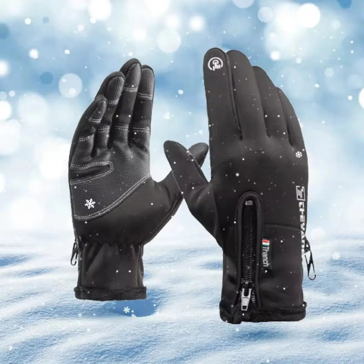 Gants Hiver Thermiques Tactiles - Gants Sport Imperméables pour Ski et Running - Protection Grand Froid