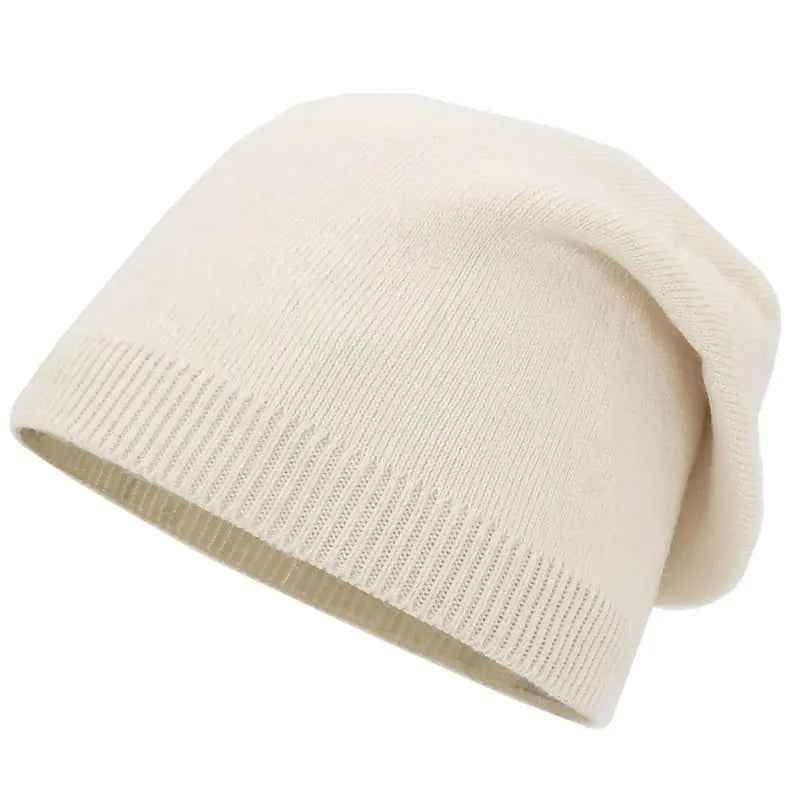 Bonnet Femme Hiver Coton et Polyester - Beanie Chaud et Élastique - Chapeau Casual pour Activités Quotidiennes