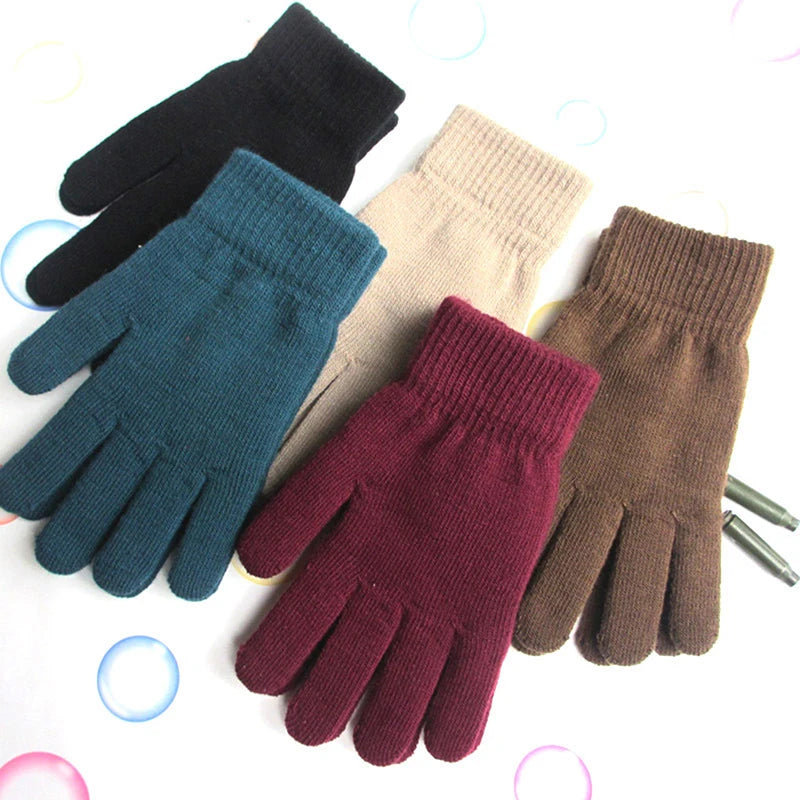 Gants Femme Tricotés Style Cachemire - Gants Chauds Doublés pour Hiver - Protection Poignets Confort