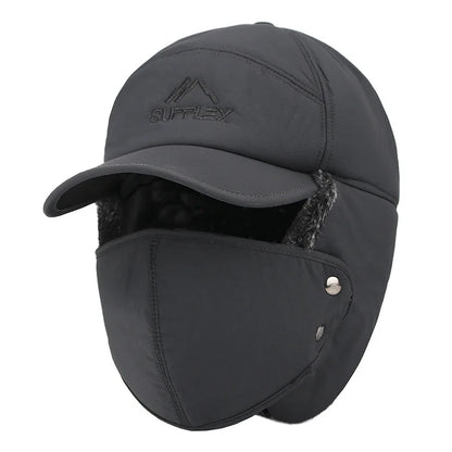 Bonnet d'Hiver avec Cache-Oreilles et Masque - Protection Intégrale Coupe-Vent pour Ski et Sports d'Hiver