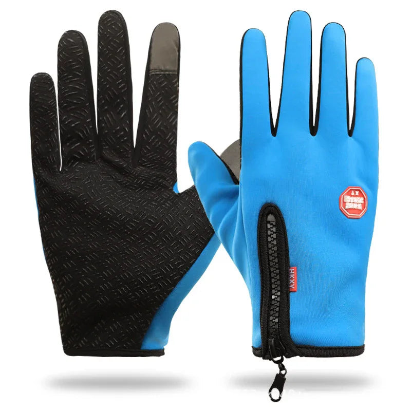 Gants Tactiles Sport Hiver - Gants Imperméables Homme Femme pour Ski, Vélo, Moto - Protection Anti-pluie avec Écran Tactile