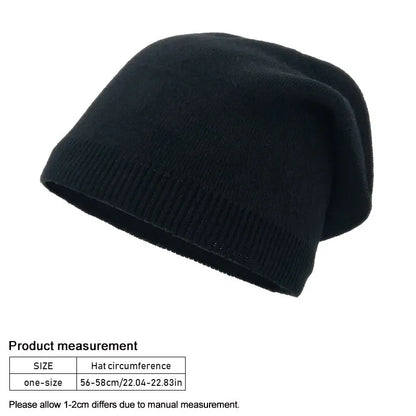 Bonnet Femme Hiver Coton et Polyester - Beanie Chaud et Élastique - Chapeau Casual pour Activités Quotidiennes