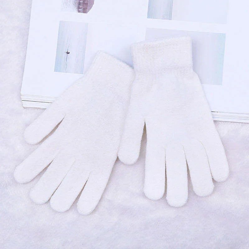 Gants Femme Tricotés Style Cachemire - Gants Chauds Doublés pour Hiver - Protection Poignets Confort