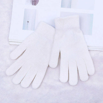 Gants Femme Tricotés Style Cachemire - Gants Chauds Doublés pour Hiver - Protection Poignets Confort