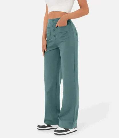 Pantalon Virginia Taille Haute - Pantalon Stretch Élégant et Confortable - Style Casual Chic