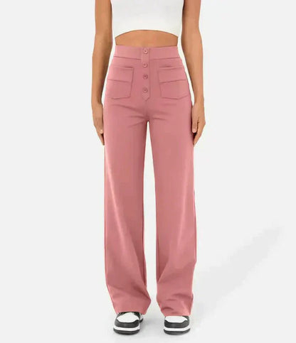 Pantalon Virginia Taille Haute - Pantalon Stretch Élégant et Confortable - Style Casual Chic