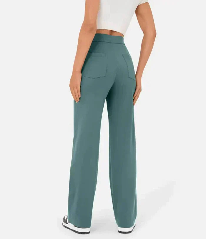 Pantalon Virginia Taille Haute - Pantalon Stretch Élégant et Confortable - Style Casual Chic