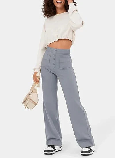 Pantalon Virginia Taille Haute - Pantalon Stretch Élégant et Confortable - Style Casual Chic