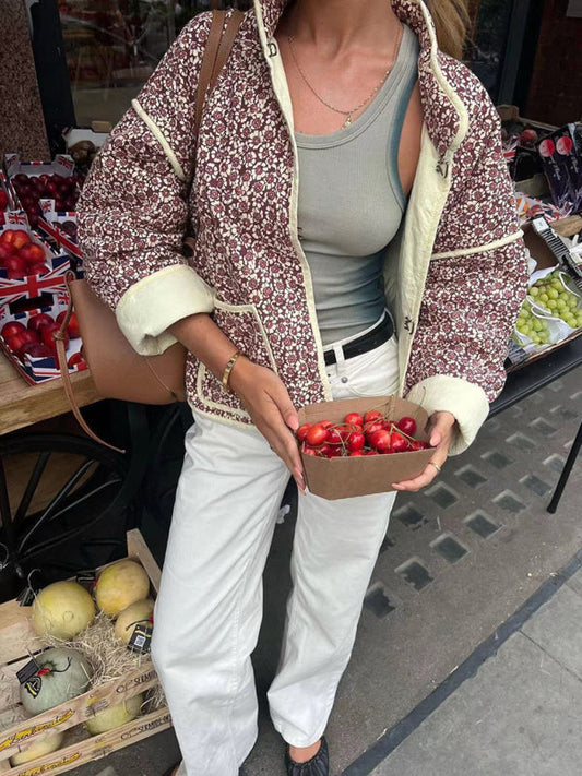 Veste en Coton à Imprimé Floral - Élégante et Confortable pour Toutes les Occasions