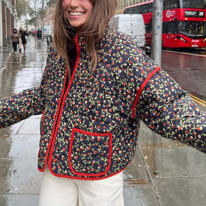 Veste en Coton à Imprimé Floral - Élégance et Confort pour Toutes les Occasions