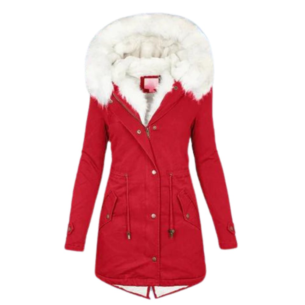 Parka d'Hiver Femme Grande Taille avec Capuche et Doublure en Fourrure - Manteau Chaud Élégant